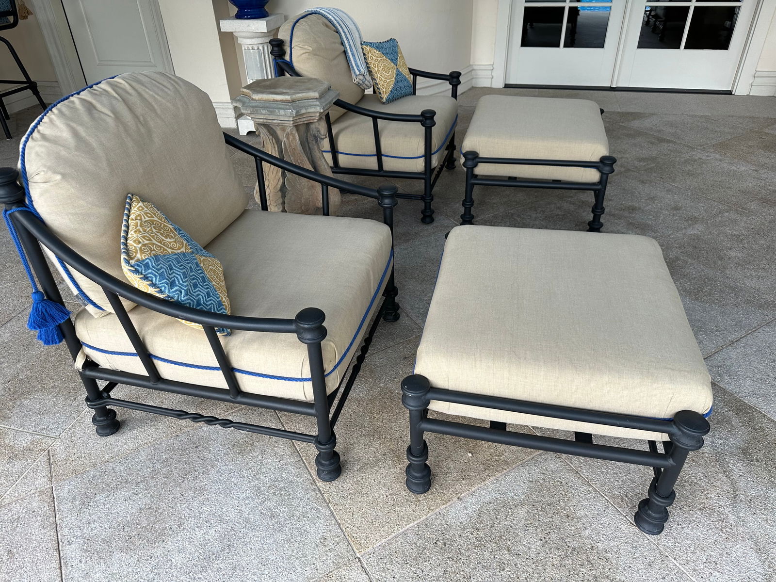 Pair of Lounge Chairs, Pair of Ottomans (1 of 1)