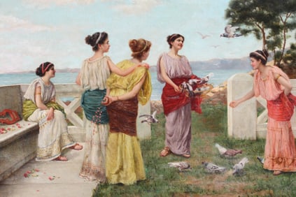 Painting; EC. (?) Bellincioni, (Italian School, 19th Century) oil/canvas