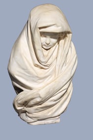 Gerolamo OLDOFREDI (act.1864-1883) An Italian Marble Bust of a Young Girl