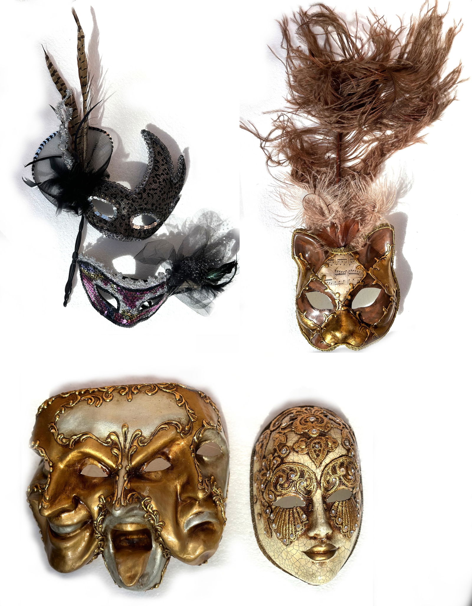 Six Venetian Carnival Masks (1 of 6)