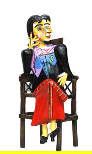 Robert St. Croix, (American, 20th Century) Sculpture: Robert St. Croix, (American, 20th Century) Dora Maar, 1998, cement-filled painted bronze, signed, numbered 6 of 12 Height 24.5 in., Width 6 in., Depth 9 in. Provenance: Robert St. Croix Art Studio,
