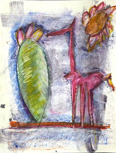 David Kraisler, (American, b. 1940), Drawing: David Kraisler, (American, b. 1940) Untitled, 1985, oil, pastel on paper, signed, dated, l.r. 17 by 13 in. Provenance: Gift directly from the artist, thru The Elaine Horwitch Galleries