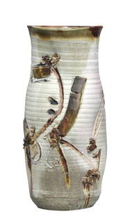 D.J. Porter, (American, 20th/21st Century) Ceramic Vase: D.J. Porter, (American, 20th/21st Century) Ceramic Vase, signed D.J. Porter, lower edge, glaze chips to edges. Height 21 in., Diameter at rim 9 in.