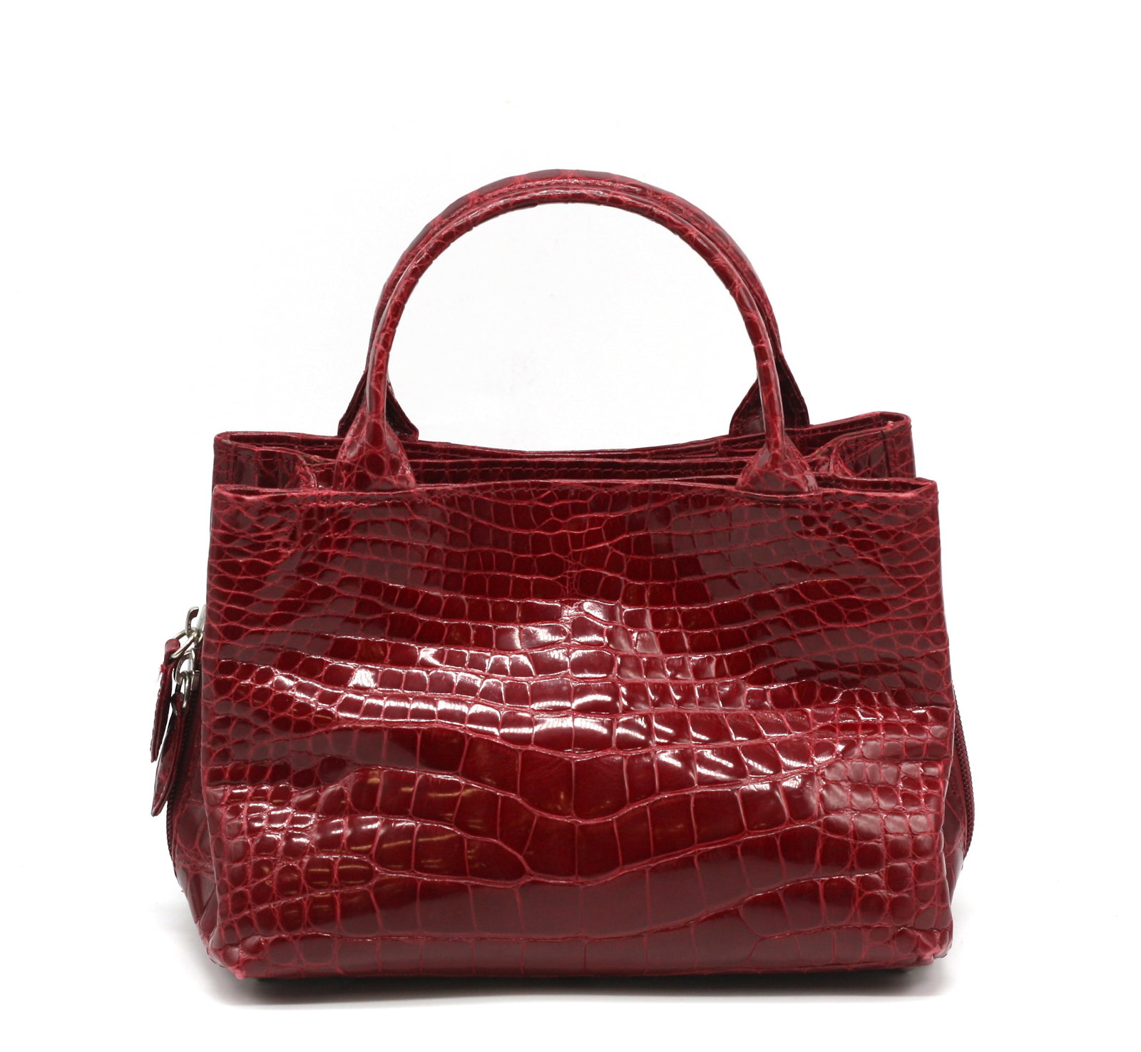 Laurent Effel Ruby Red Alligator Handbag (1 of 8)
