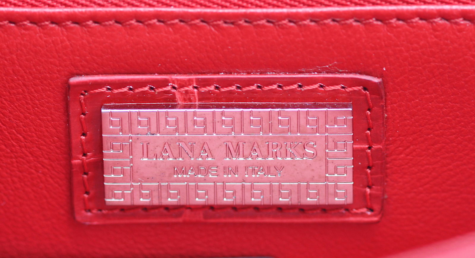 Lana Marks Ruby Red Crocodile Clutch - 5