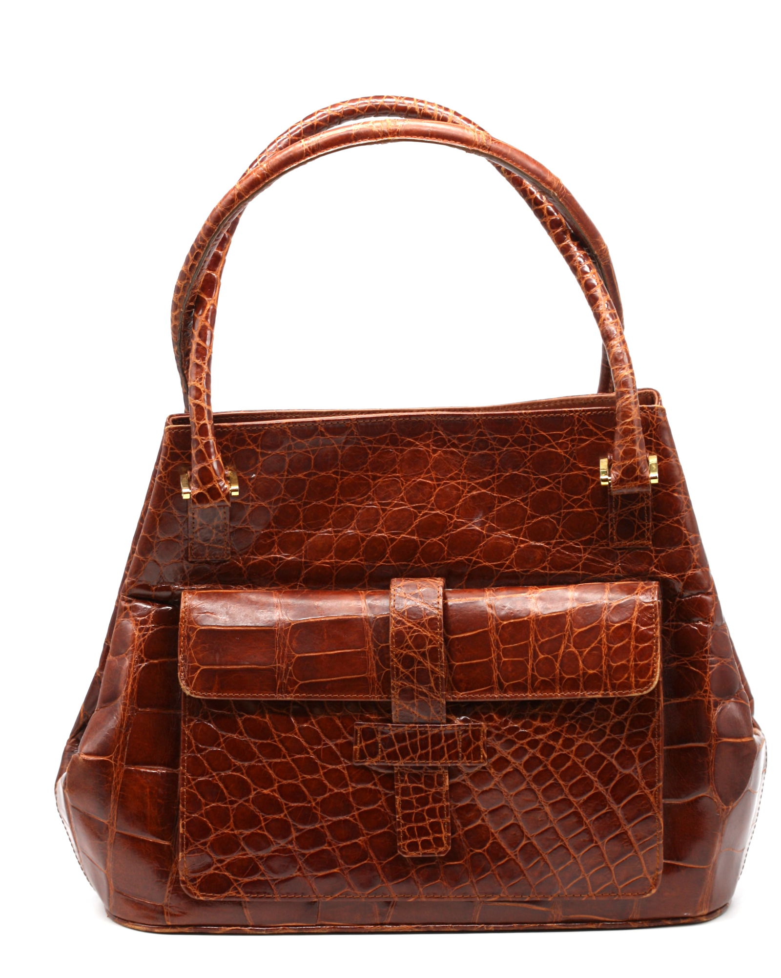Elizabeth Brown Alligator Handbag (1 of 8)