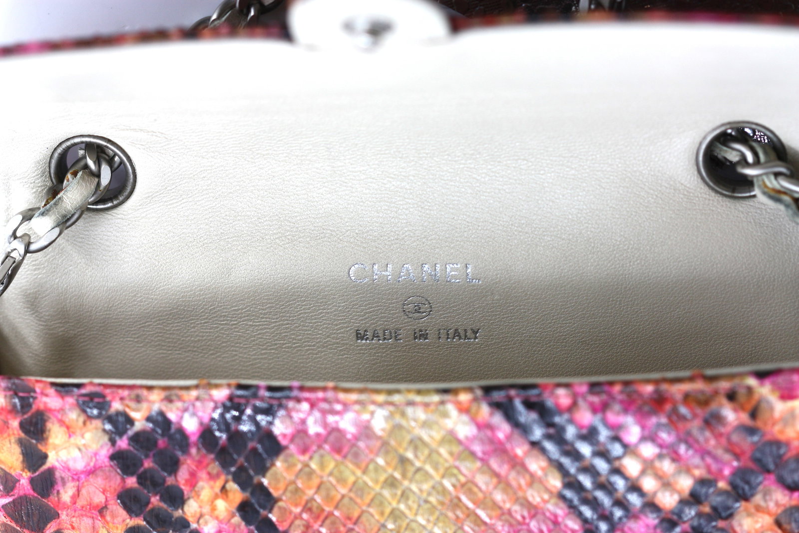 Chanel Multicolor Python Mini Flap Bag - 5