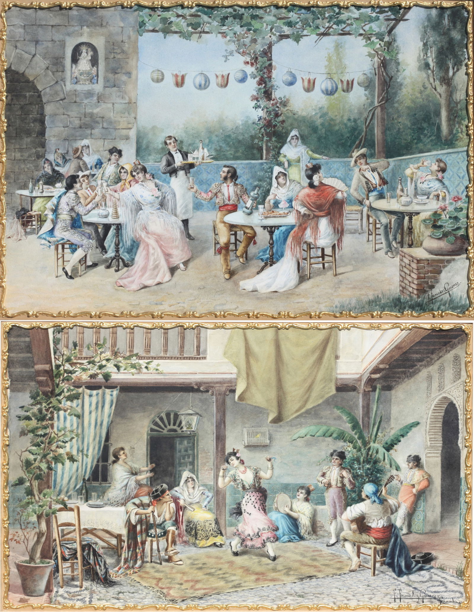 Herendez Gimener (Spanish, late 19th/early 20th Century), Watercolor (1 of 12)