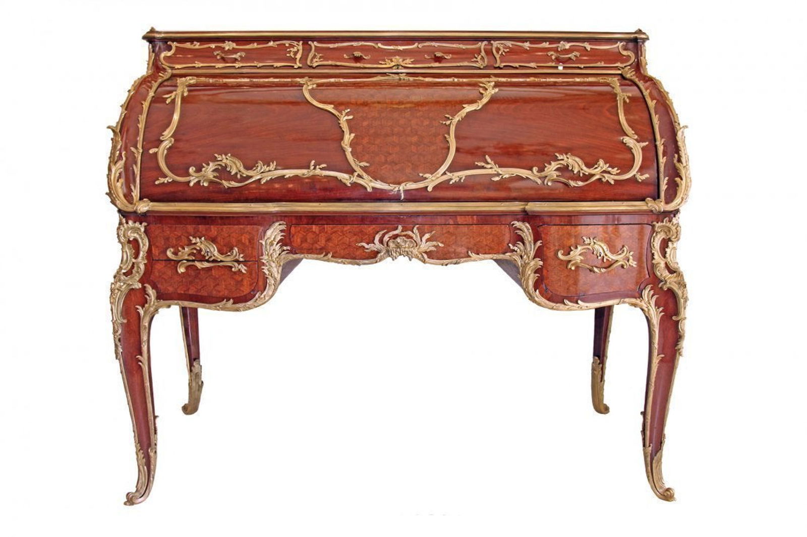 François Linke (1855–1946), Louis XV Style Bureau a Cylindre (1 of 10)