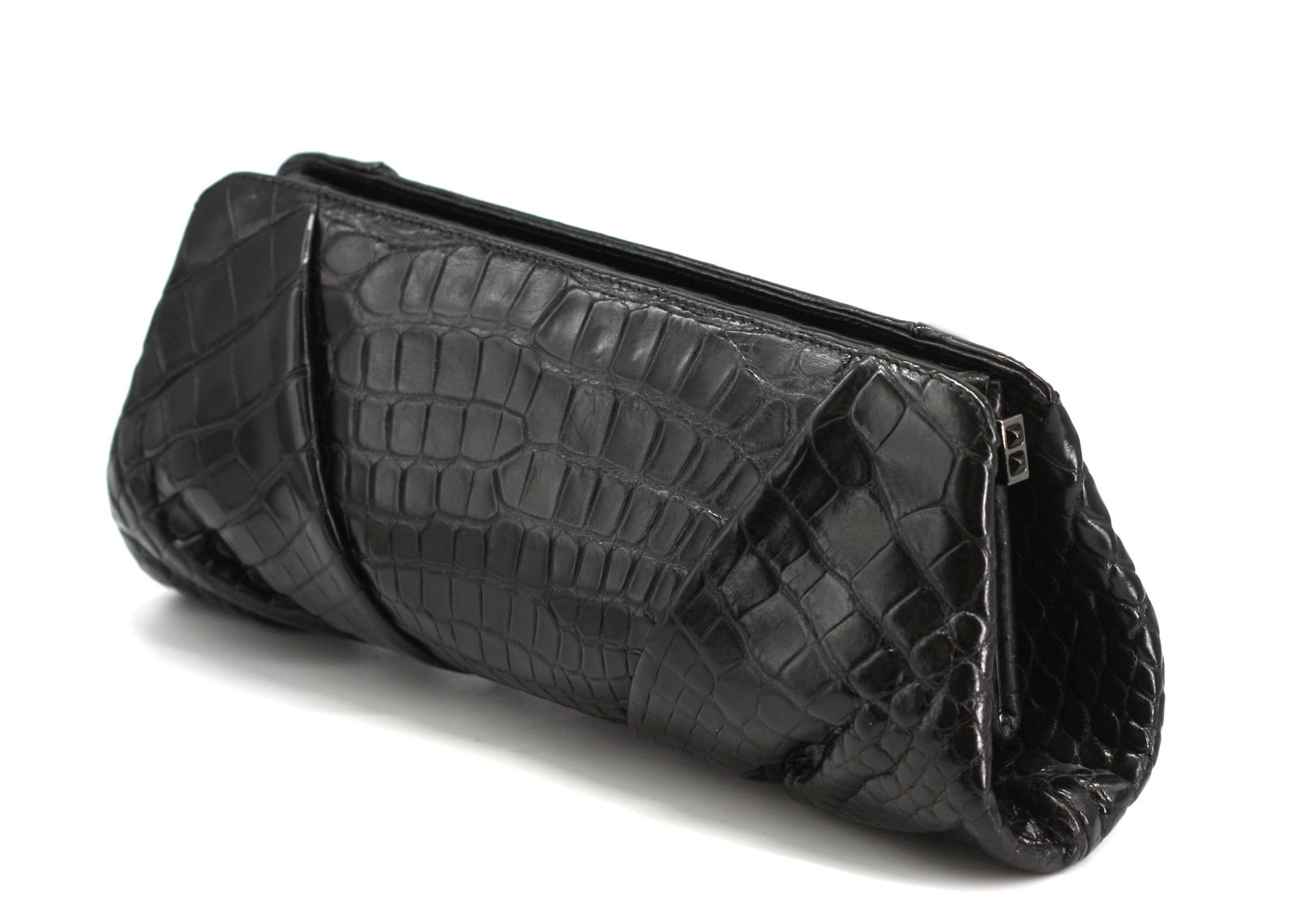 Judith Lieber Black Alligator Clutch (1 of 7)