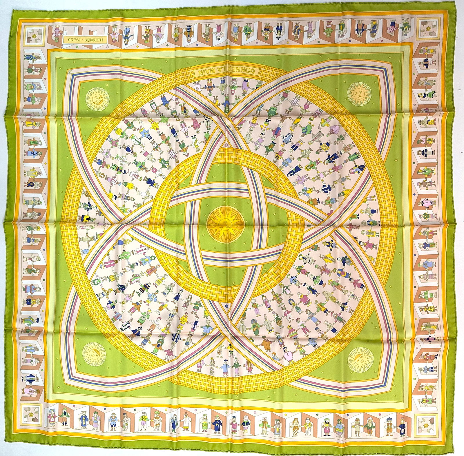 Hermes Silk Scarf, Donner La Main (1 of 4)