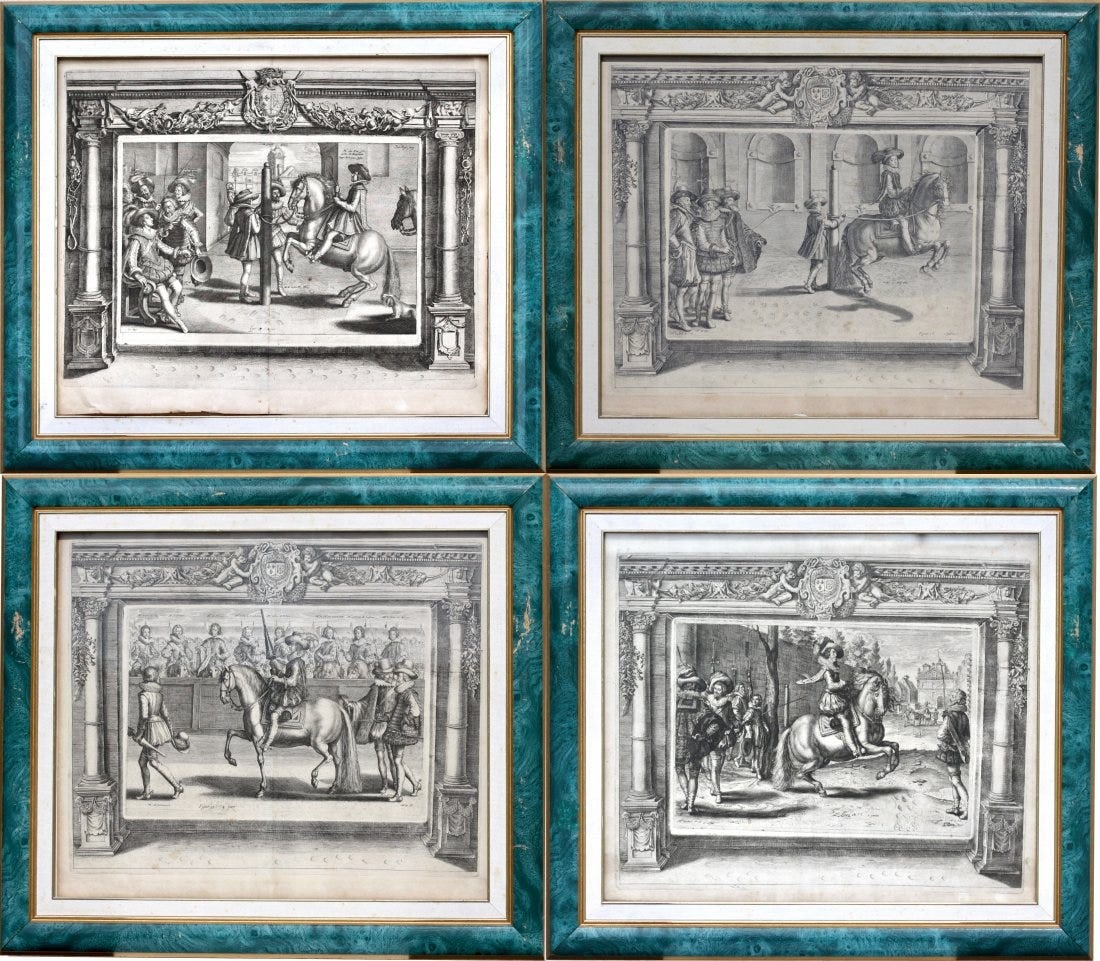 Set of Four French Equestrian Engravings (1 of 7)
