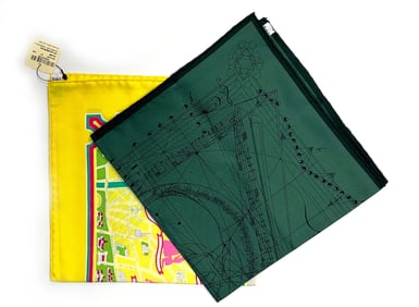 Two Hermes Silk Pocket Squares