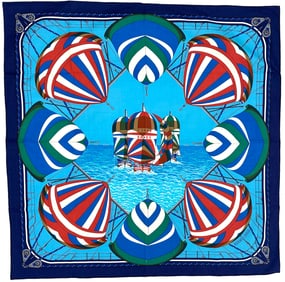 Hermes Cotton Scarf, Spinnakers F2448