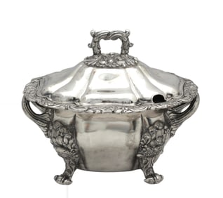 Georgian Style Silverplate Covered Vegetable Tureen
