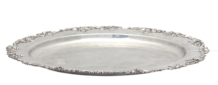 Silver Plate Circular Tray