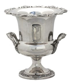 George III Style Silver Plate Wine Cooler