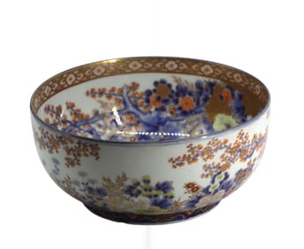 Fine Japanese Imari Decorated Footed Porcelain Bowl, Meiji