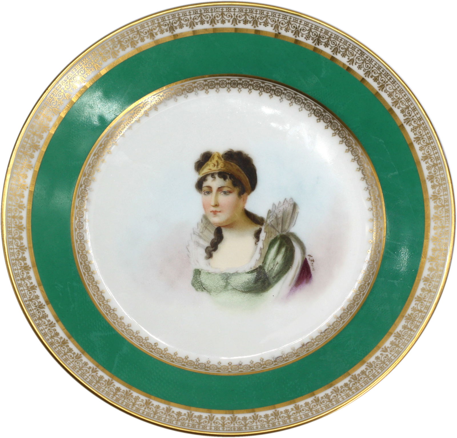 Sevres Painted and Gilt Porcelain Portrait Plate