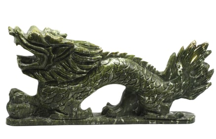 Chinese Carved Serpentine Dragon