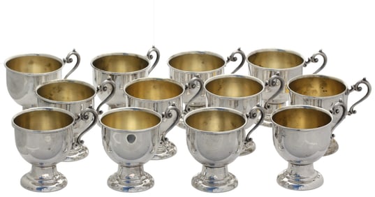 Set of Twelve Sheffield Punch Cups