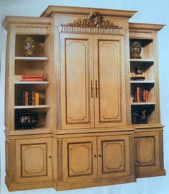 Italian Neoclassical Style Painted and Parcel Gilt Bookcase Cabinet