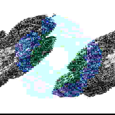 Sabbadini Sapphire, Emerald and Diamond Flower Brooch