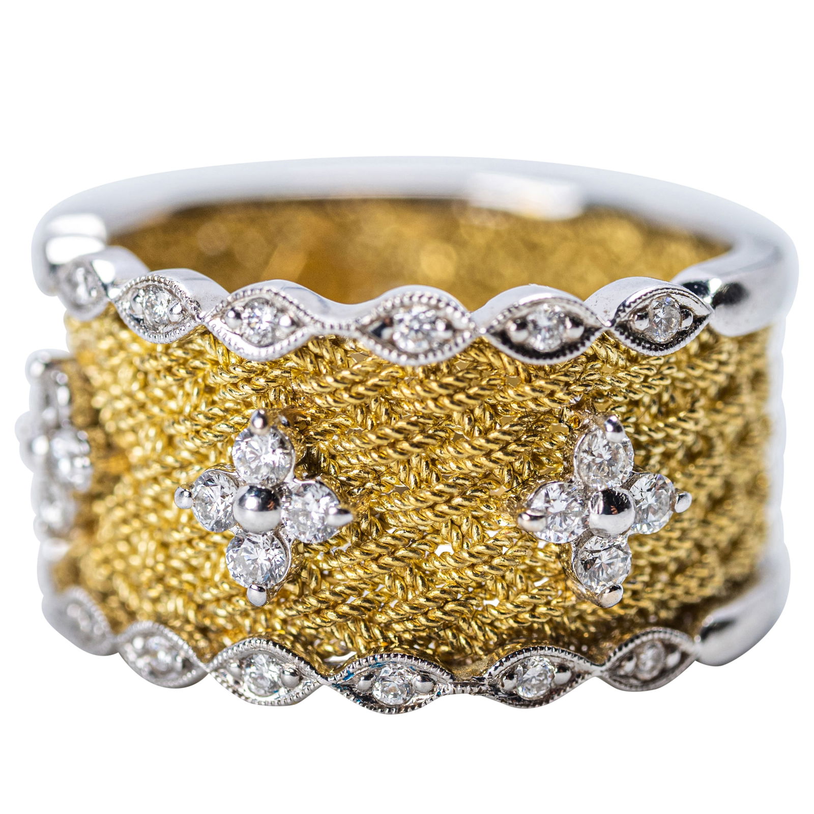 Simon G, 18 Karat Gold and Diamond Band Ring (1 of 5)
