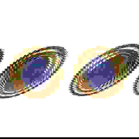 Leo de Vroomen (b. 1941) Pair of 18 Karat Gold and Sapphire Ear Clips