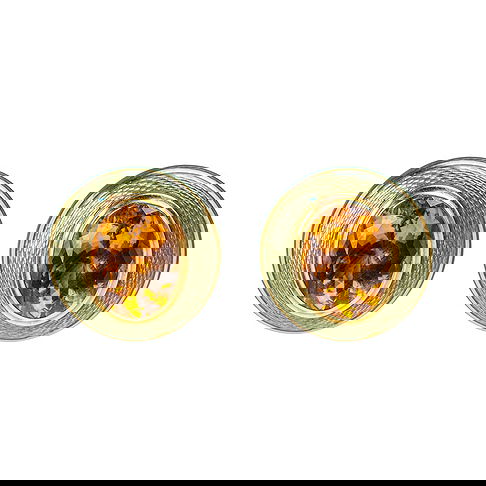 Leo de Vroomen (b. 1941) 18K Yellow Gold, Enamel & Citrine Ear Clips