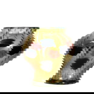 Tiffany Studios A Masterpiece of Favrile Glass: The "Nasturtium" Paperweight Vase: Tiffany Studios A Masterpiece of Favrile Glass: The "Nasturtium" Paperweight Vase Engraved 3595N L.C. Tiffany-Inc. Favrile, also with firm's paper label Circa 1919 Favrile glass Height: 7 1/4 in.