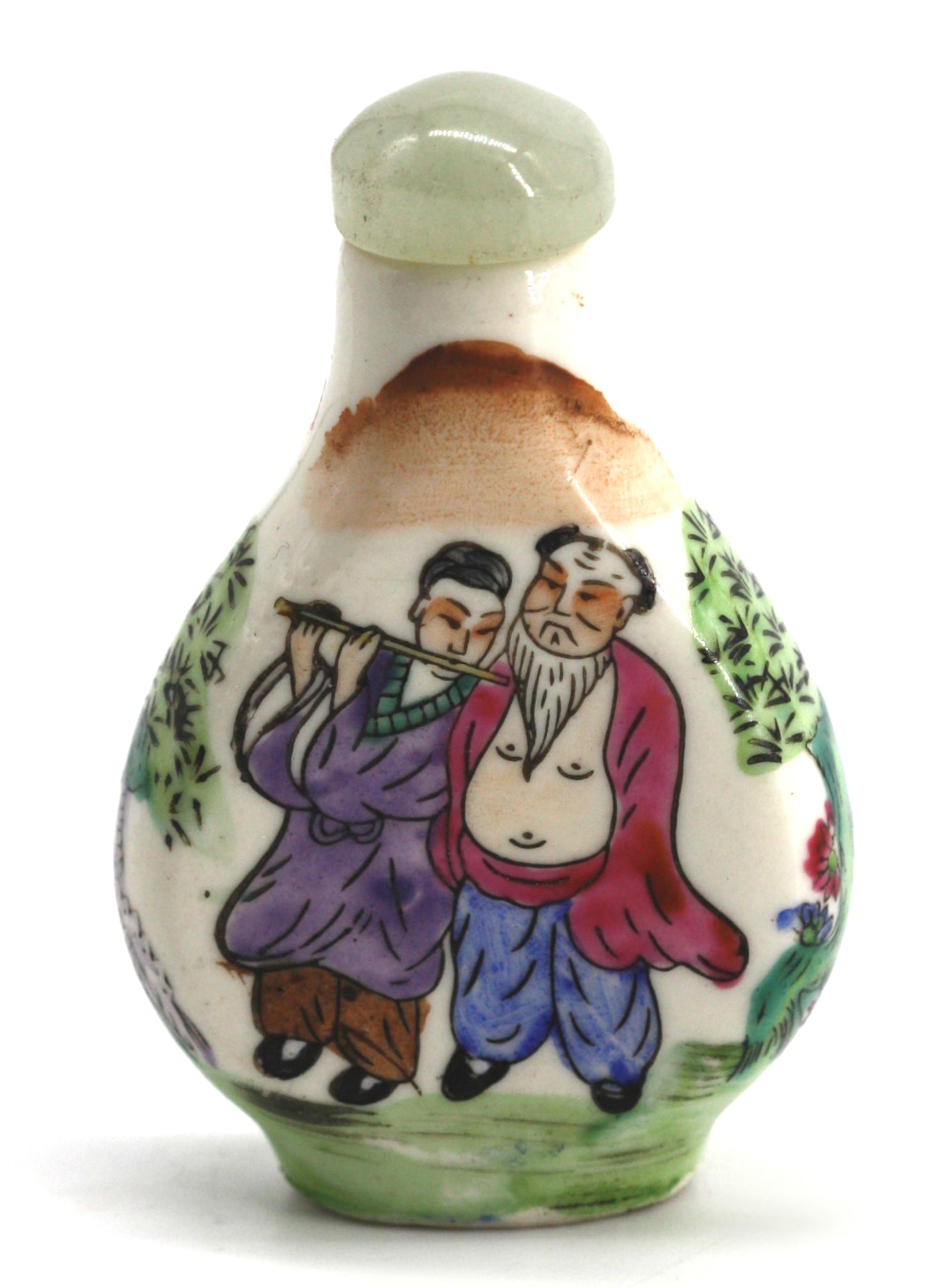 Chinese Enamel Decorated Porcelain Snuff Bottle (1 of 6)