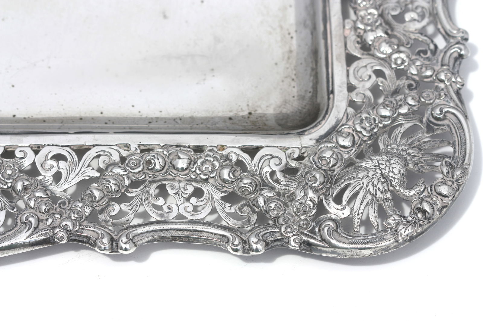 Good Continental Silver Rectangular Tray - 3