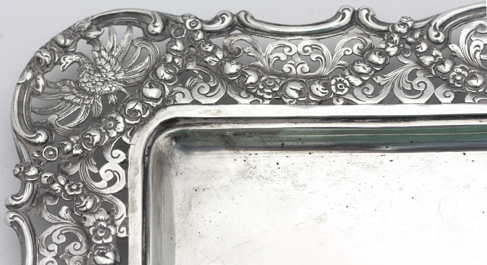 Good Continental Silver Rectangular Tray - 6