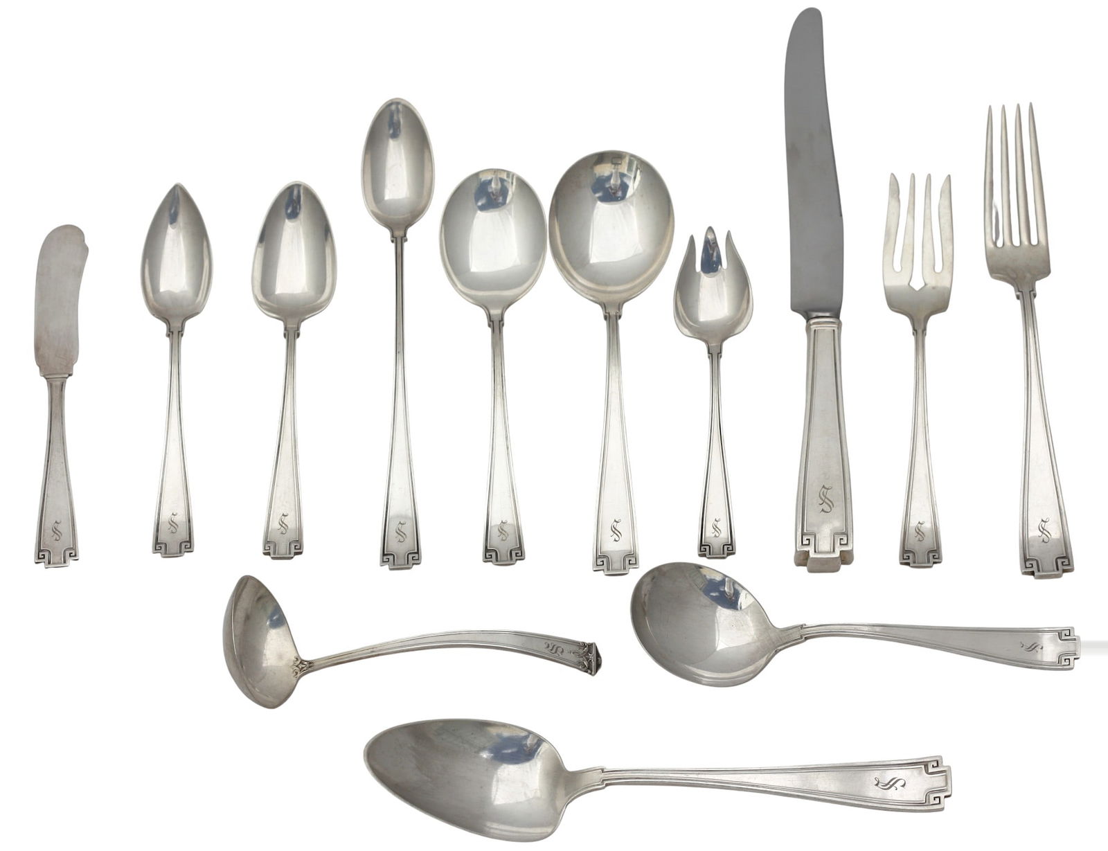 Extensive Gorham Etruscan Pattern Sterling Silver Flatware Service for Twelve, 176 Pieces (1 of 7)