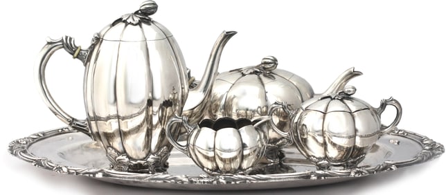 Continental Four-Piece Silver Tea and Coffee Service