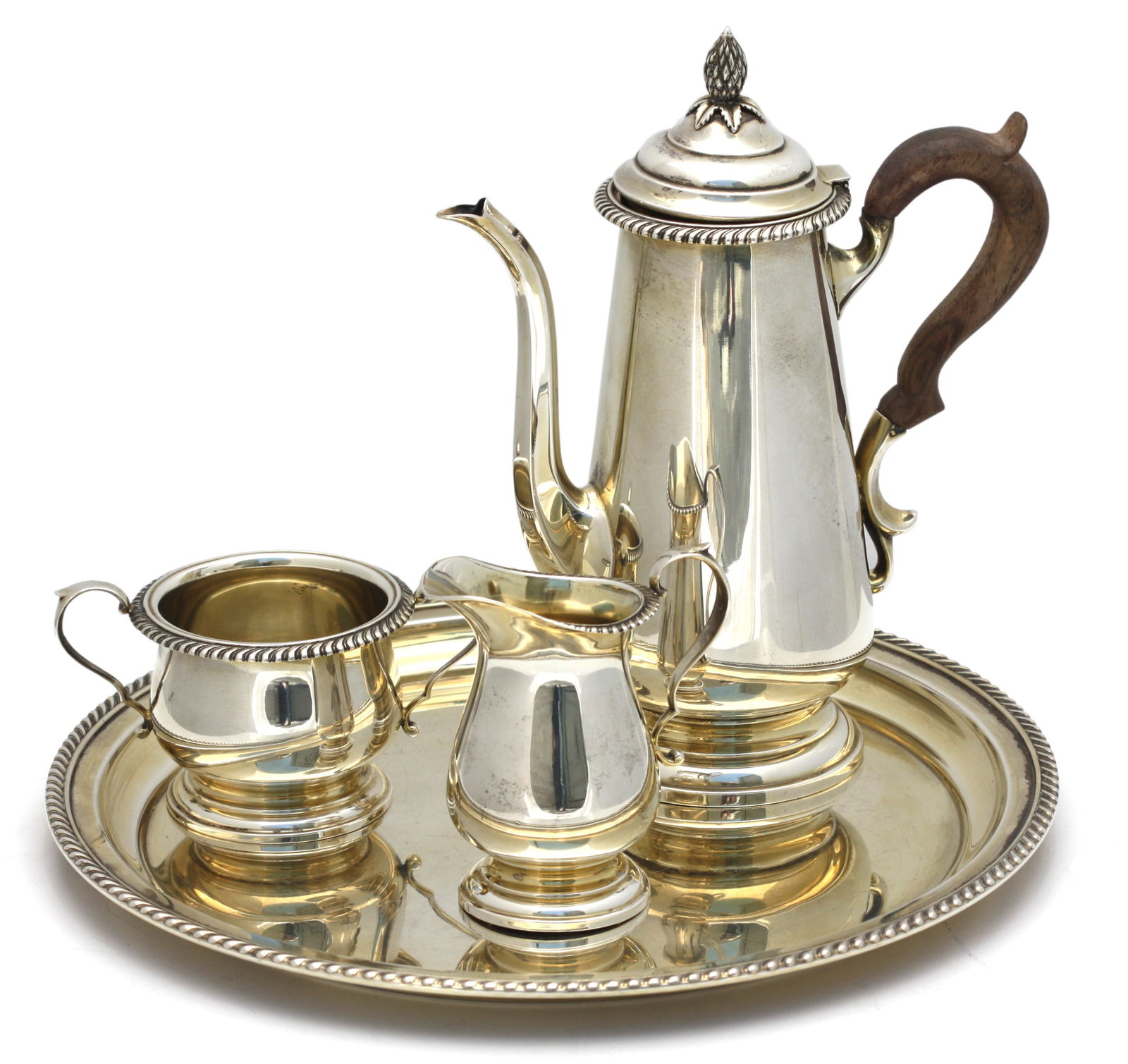 American Sterling Silver Four-Piece Coffee Service Retailed by Black, Starr & Frost,: American Sterling Silver Four-Piece Coffee Service Retailed by Black, Starr & Frost, Circa 1930 Each piece marked Sterling; the coffee pot additionally stamped Black, Starr & Frost and numbered 9236;