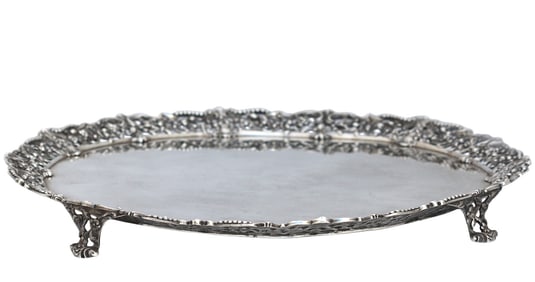Graceful George III Silver Footed Serving Tray