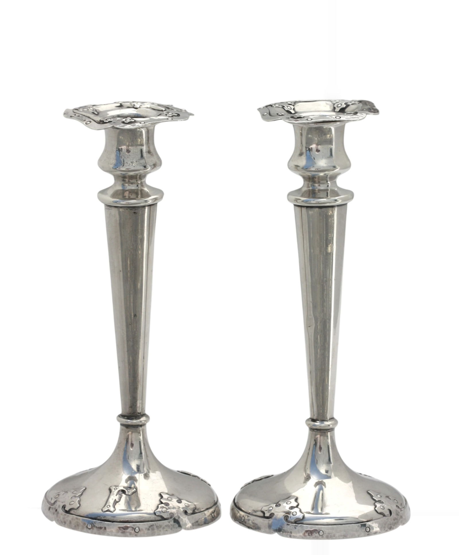 John O. Bellis, San Francisco, Pair of Sterling Silver Candlesticks (1 of 8)