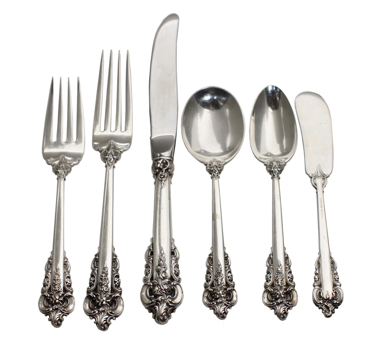 American Sterling Silver Fifty-Five Piece Flatware Service (1 of 2)