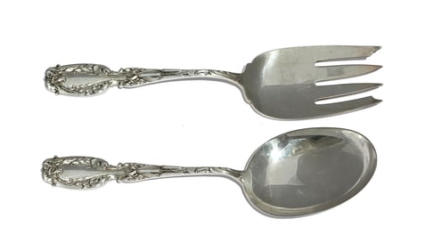 Pair of American Sterling Silver Serving Utensils