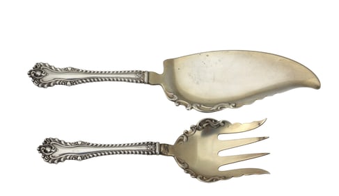 American Sterling Silver Fish Serving Items