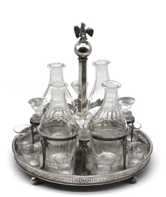 French Empire Silver Decanter Stand, Maker Louis Joseph-Bouty, 1794-1809