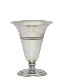 American Sterling Silver Trumpet-Form Vase