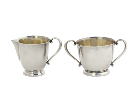 International Silver Creamer and Sugar Bowl