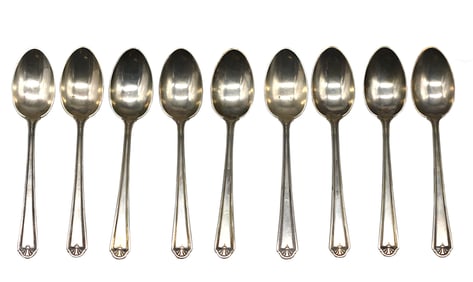 Set of Nine American Sterling Silver Demi-Tasse Spoons