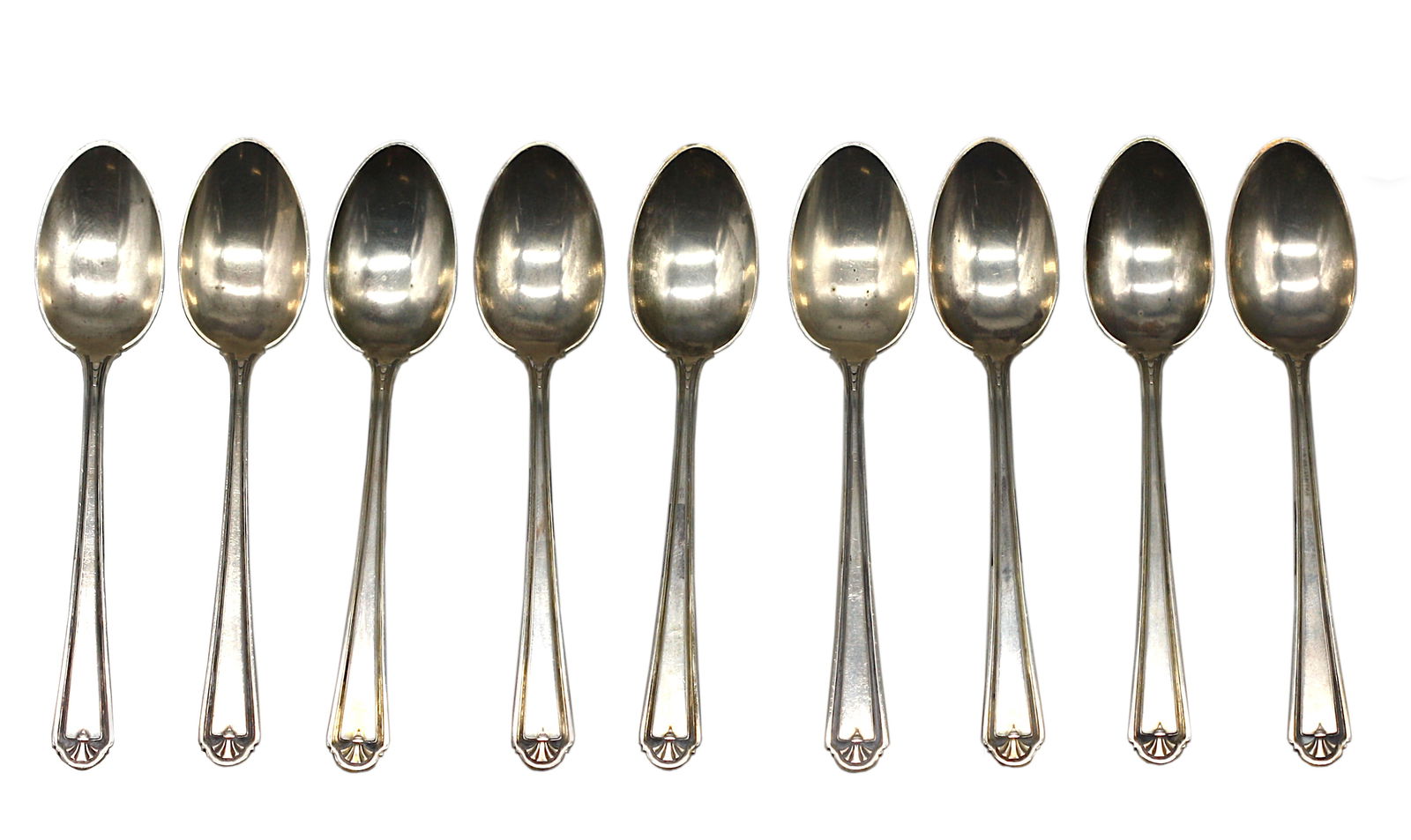 Set of Nine American Sterling Silver Demi-Tasse Spoons (1 of 5)