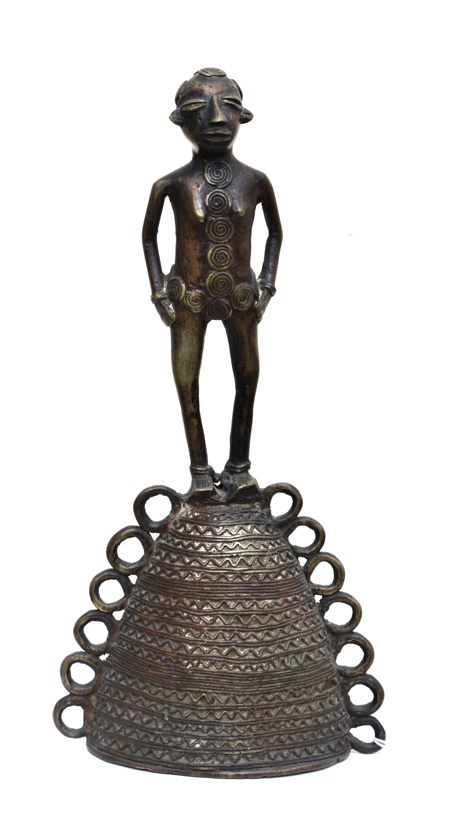 Bronze Figural Royal Ceremonial Bell, Tikar Peoples, Cameroon, (1 of 5)
