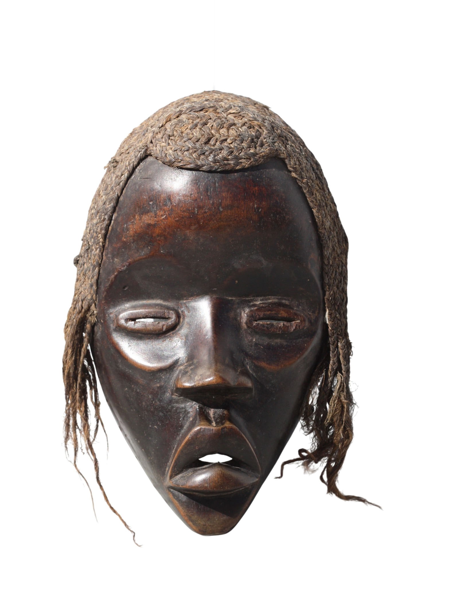 Dan Ceremonial Wood and Hemp Dance Mask (1 of 6)