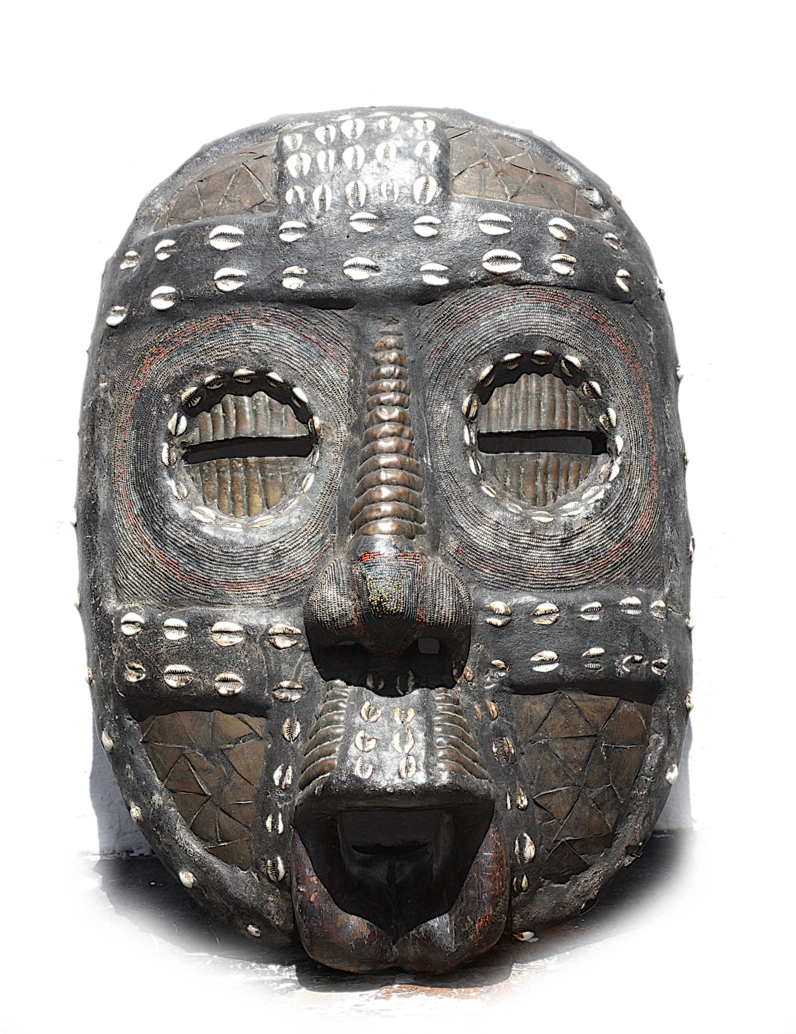 Large Central African Mixed Material Ceremonial Mask (1 of 6)